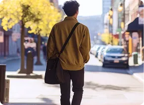 man on street